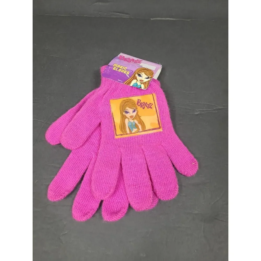 Vtg Bratz Pink Winter Gloves Girls KIDS 7-16 / Fits Women S -‎ M Vintage Y2k
